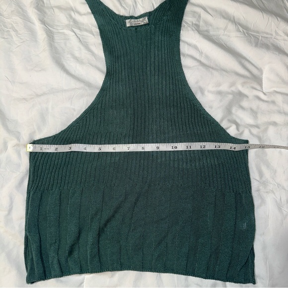 Intimately Free People | NWOT Knit Ribbed Racerback Tank Top Cami Green - Picture 10 of 11